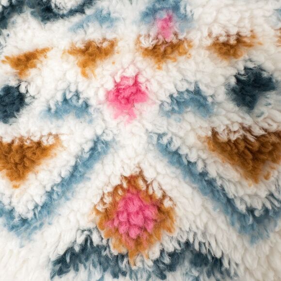 Eddie Bauer Plush 1/4 Zip Fleece Pullover Womens Large Multicolor Aztec Gorpcore - Picture 9 of 16